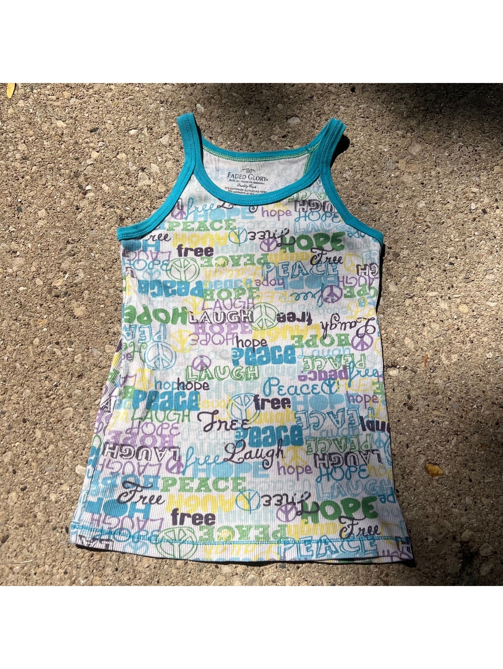 Y2K peace sign tank top